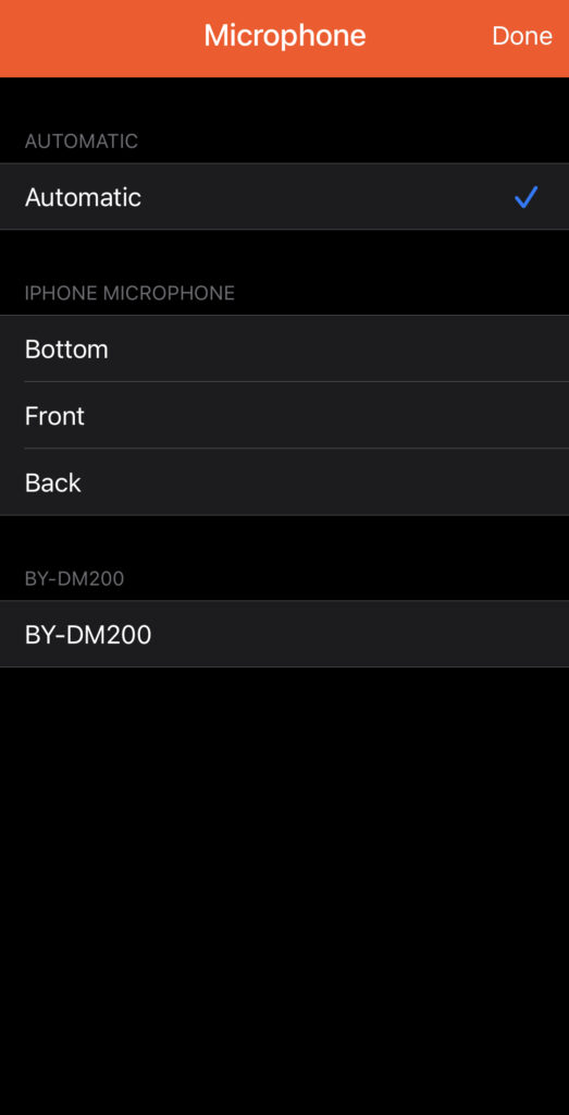 Select which microphone to use for iPhone