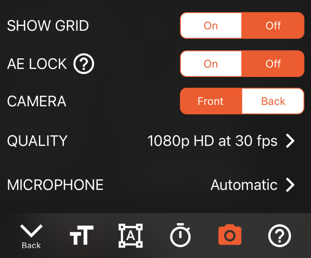 Select the camera option and then microphone