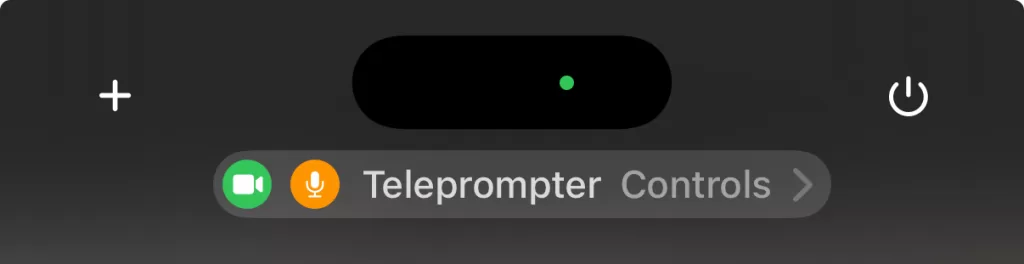 teleprompter controls