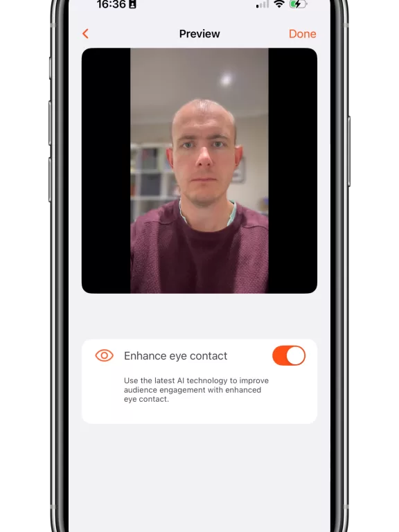 Enhance Eye Contact using AI