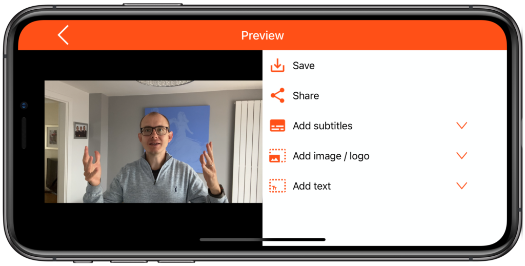 options de prévisualisation vidéo pour enregistrer le partage et ajouter des sous-titres